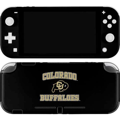 University of Colorado CU Logo on Gold Nintendo Switch Lite Skin